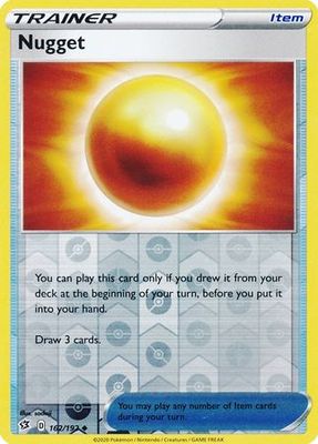 Nugget - 162/192 - Uncommon Reverse Holo Sword &amp; Shield: Rebel Clash Reverse Holo Singles