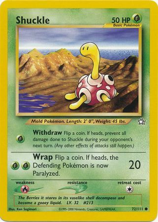 Shuckle - 72/111 - Common Unlimited Neo Genesis Unlimited Singles