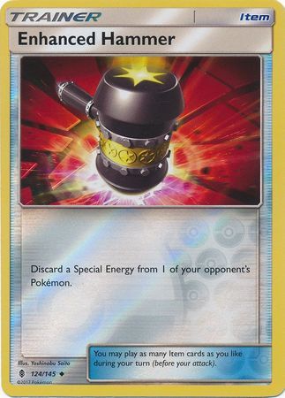 Enhanced Hammer - 124/145 - Uncommon Reverse Holo Sun &amp; Moon: Guardians Rising Reverse Holo Singles