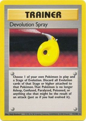 Devolution Spray - 72/102 - Rare Unlimited Base Set Unlimited Singles