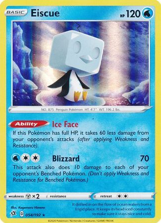Eiscue - 054/192 - Holo Rare Sword &amp; Shield: Rebel Clash Singles