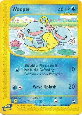 Wooper - 117/147 - Common Aquapolis Singles