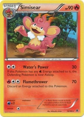 Simisear - 19/98 - Rare Black &amp; White 2: Emerging Powers Singles