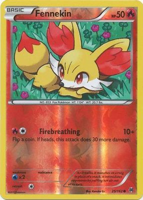 Fennekin - 25/162 - Common Reverse Holo XY: Breakthrough Reverse Holo Singles