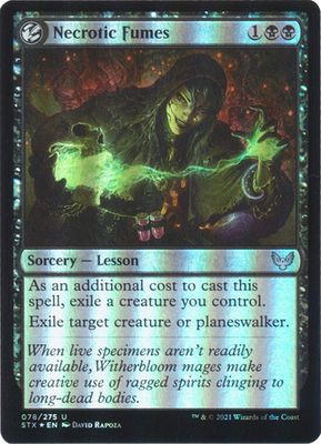 Necrotic Fumes 078/275 - Foil Strixhaven: School of Mages Foil Singles