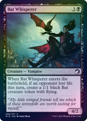 Bat Whisperer 086/277 - Foil Innistrad: Midnight Hunt Foil Singles