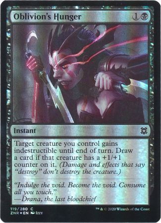 Oblivion&#39;s Hunger 119/280 - Foil Zendikar Rising Foil Singles