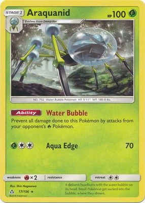 Araquanid - 17/156 - Rare Sun &amp; Moon: Ultra Prism Singles  (Español)