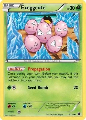 Exeggcute - 4/116 - Uncommon Black &amp; White 9: Plasma Freeze Singles