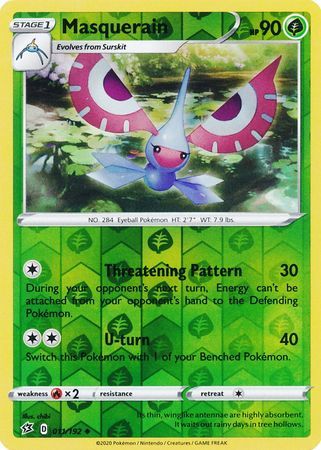 Masquerain - 011/192 - Uncommon Reverse Holo Sword &amp; Shield: Rebel Clash Reverse Holo Singles