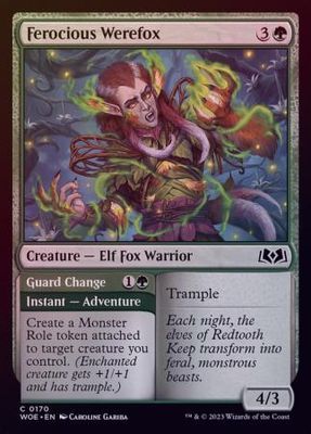 Ferocious Werefox 0170 - Foil Wilds of Eldraine Foil Singles (Español)