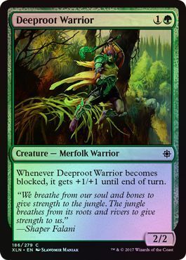 Deeproot Warrior 186/279 - Foil Ixalan Foil Singles