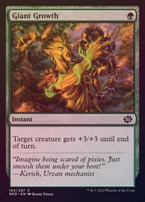 Giant Growth 183/287 - Foil The Brothers&#39; War Foil Singles