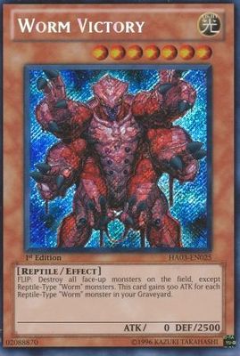 Worm Victory - HA03-EN025 - Secret Rare 1st Edition Hidden Arsenal 3 [HA03] 1st Edition Singles