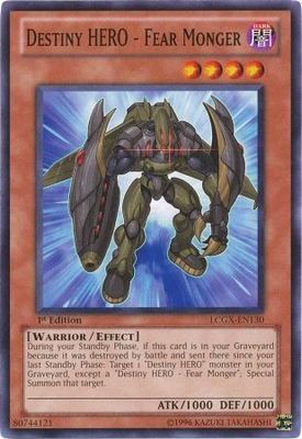 Destiny Hero - Fear Monger - LCGX-EN130 - Common 1st Edition Legendary Collection 2 1st Edition Singles