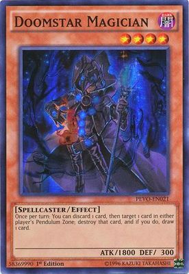 Doomstar Magician - PEVO-EN021 - Super Rare 1st Edition Pendulum Evolution Singles