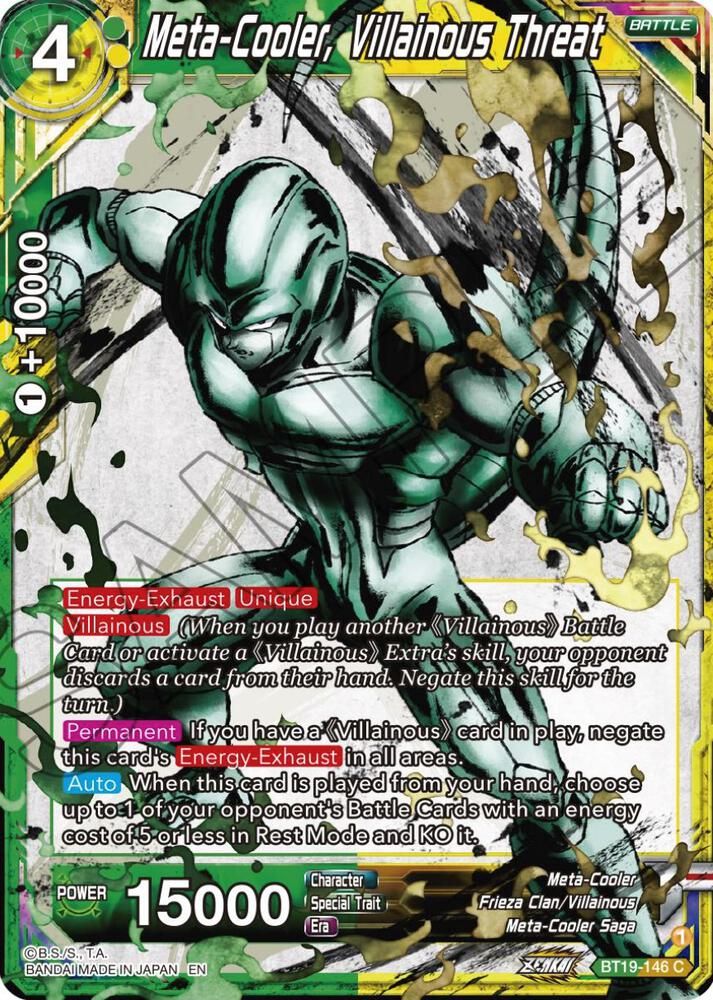 Meta-Cooler, Villainous Threat - Fighter&#39;s Ambition (DBS-B19) Fighter&#39;s Ambition