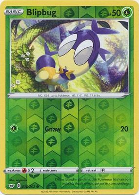 Blipbug - 016/202 - Common Reverse Holo Sword &amp; Shield (Base Set) Reverse Holo Singles