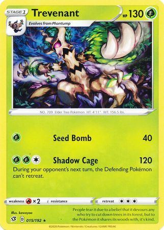 Trevenant - 015/192 - Rare Sword &amp; Shield: Rebel Clash Singles (Español)