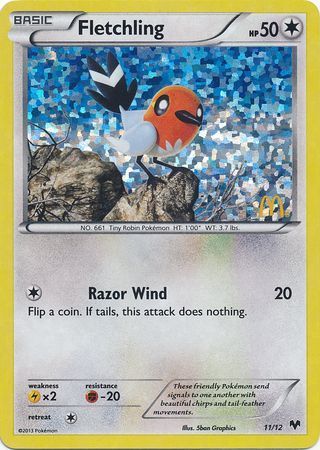 Fletchling - 11/12 - McDonald&#39;s Holo Promo Pokemon McDonald&#39;s Promos