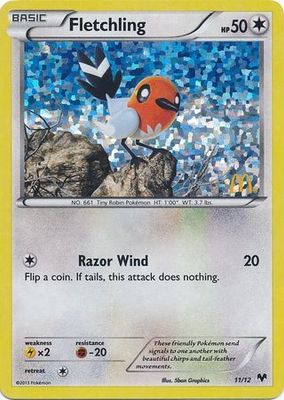 Fletchling - 11/12 - McDonald&#39;s Holo Promo Pokemon McDonald&#39;s Promos