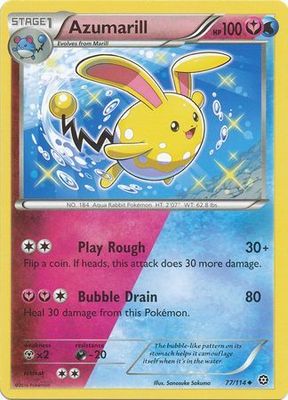 Azumarill - 77/114 - Uncommon XY: Steam Siege Singles