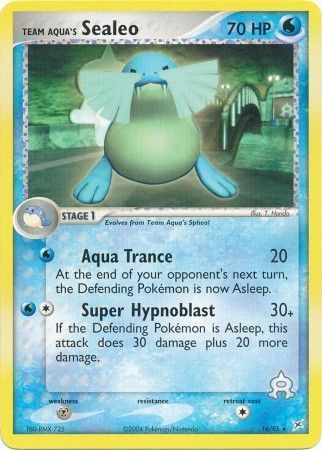 Team Aqua&#39;s Sealeo - 16/95 - Rare Ex Team Magma vs. Team Aqua Singles