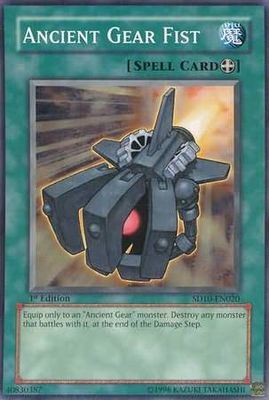 Ancient Gear Fist - SD10-EN020 - Common 1st Edition Structure Deck: Machine Re-Volt 1st Edition Singles