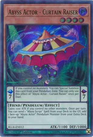 Abyss Actor - Curtain Raiser - BLLR-EN012 - Ultra Rare 1st Edition Battles of Legend: Light&#39;s Revenge Singles