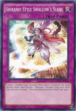 Shiranui Style Swallow&#39;s Slash - MP16-EN228 - Common 1st Edition Yu-Gi-Oh! 2016 Mega-Tins 1st Edition Singles (espanol)