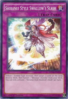 Shiranui Style Swallow&#39;s Slash - MP16-EN228 - Common 1st Edition Yu-Gi-Oh! 2016 Mega-Tins 1st Edition Singles