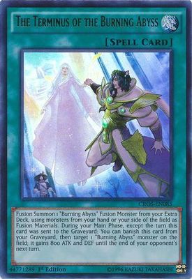 The Terminus of the Burning Abyss - CROS-EN085 - Ultra Rare 1st Edition Crossed Souls 1st Edition Singles