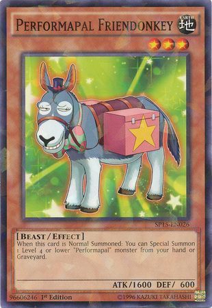 Performapal Friendonkey - SP15-EN026 - Shatterfoil Rare 1st Edition Star Pack ARC-V Singles