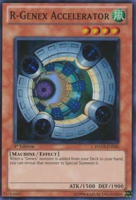 R-Genex Accelerator - HA03-EN045 - Super Rare 1st Edition Hidden Arsenal 3 [HA03] 1st Edition Singles
