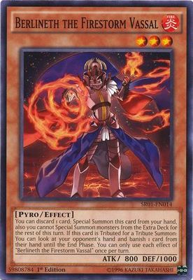 Berlineth the Firestorm Vassal - SR01-EN014 - Common 1st Edition Structure Deck: Emperor of Darkness 1st Edition Singles (espanol)