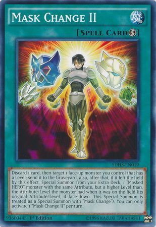 Mask Change II - SDHS-EN019 - Common 1st Edition Structure Deck: HERO Strike 1st Edition Singles