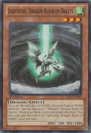 Lightning, Dragon Ruler of Drafts - LTGY-EN098 - Common 1st Edition Lord of the Tachyon Galaxy 1st Edition Singles (espanol)