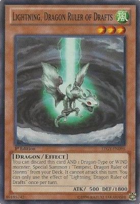 Lightning, Dragon Ruler of Drafts - LTGY-EN098 - Common 1st Edition Lord of the Tachyon Galaxy 1st Edition Singles
