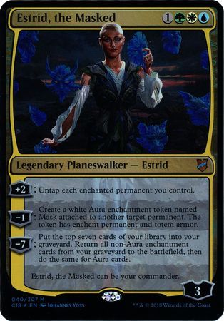 Estrid, the Masked - 040/307 - Oversized Foil Commander 2018 Singles