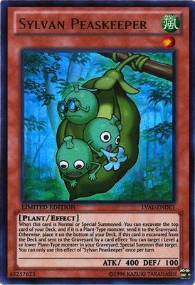 Sylvan Peaskeeper- LVAL-ENDE1- Ultra Rare 1st Edition Yu-Gi-Oh! Promo Cards