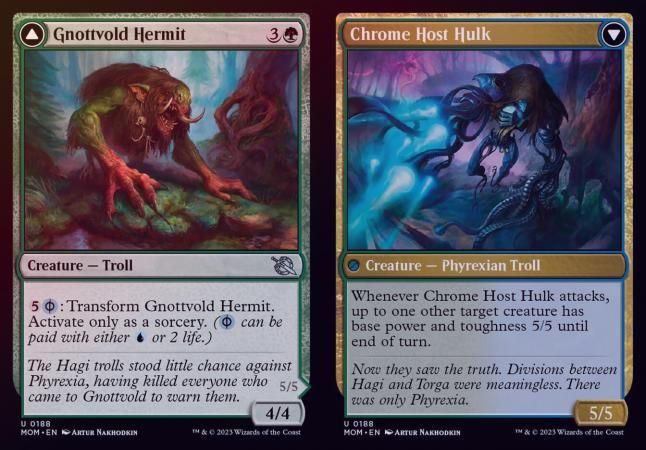 Gnottvold Hermit // Chrome Host Hulk 0188 - Foil March of the Machine Foil Singles