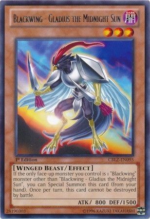 Blackwing - Gladius the Midnight Sun - CBLZ-EN095 - Rare 1st Edition Cosmo Blazer 1st Edition Singles