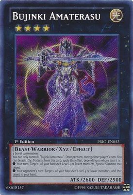 Bujinki Amaterasu - PRIO-EN052 - Secret Rare 1st Edition Primal Origin 1st Edition Singles