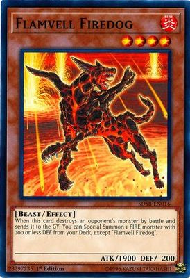 Flamvell Firedog - SDSB-EN016 - Common 1st Edition Structure Deck: Soulburner Singles