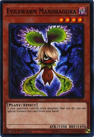 Evilswarm Mandragora - YS17-EN011 - Common 1st Edition Starter Deck Link Strike Singles