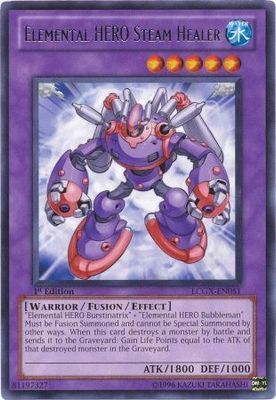 Elemental Hero Steam Healer - LCGX-EN051 - Rare 1st Edition Legendary Collection 2 1st Edition Singles