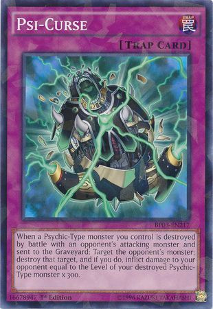 Psi-Curse - BP03-EN217 - Shatterfoil Rare 1st Edition Battle Pack 3: Monster League Shatterfoil Rare 1st Edition Singles