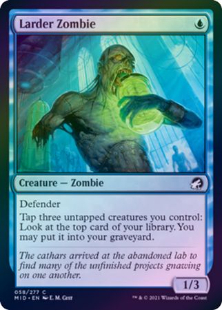 Larder Zombie 058/277 - Foil Innistrad: Midnight Hunt Foil Singles