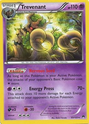 Trevenant - 65/122 - Rare XY: Breakpoint Singles