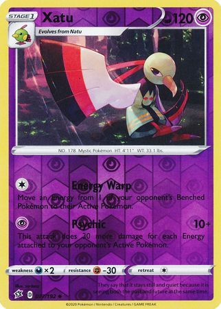 Xatu - 077/192 - Uncommon Reverse Holo Sword &amp; Shield: Rebel Clash Reverse Holo Singles (Español)